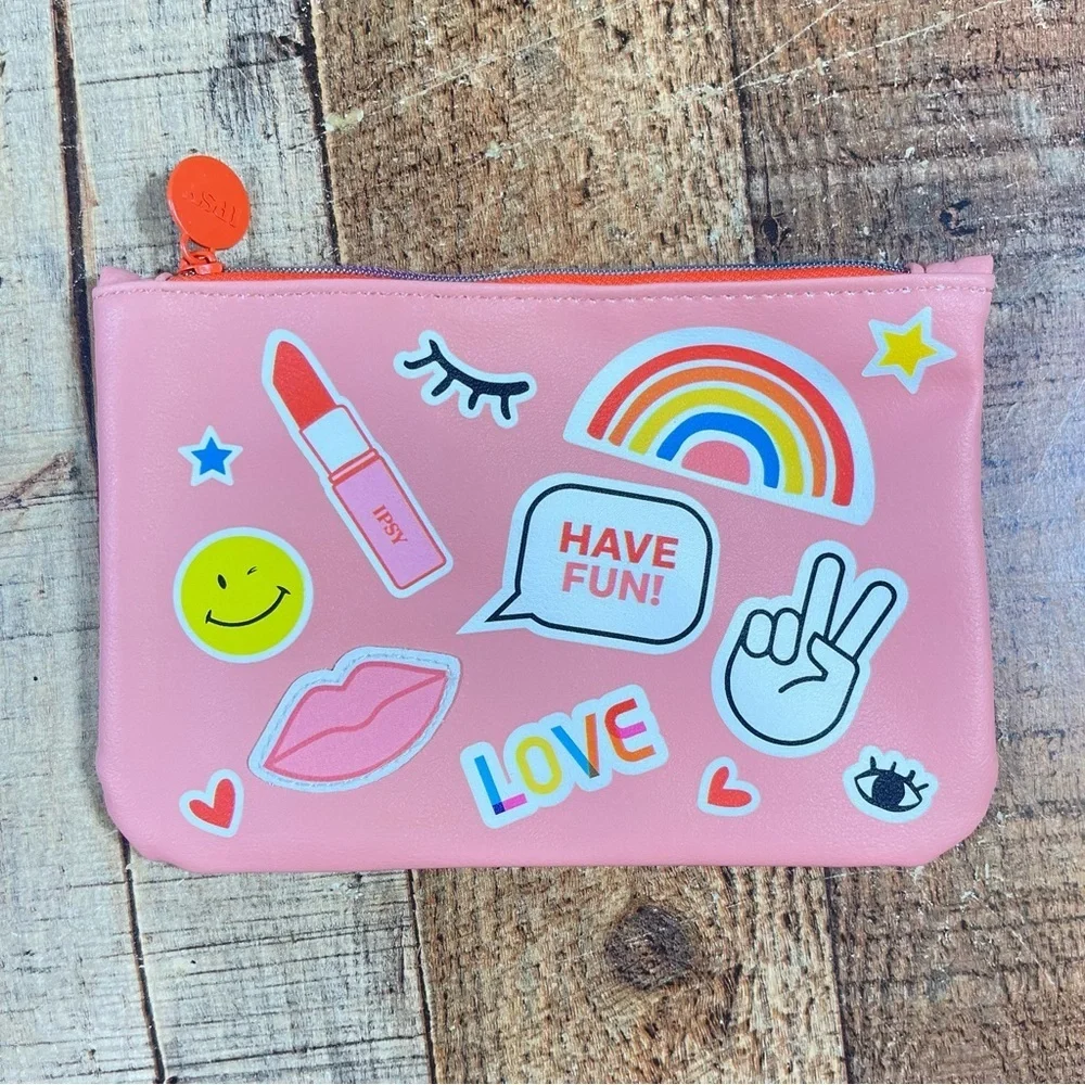 ipsy Feminist Women Empowerment Vibrant Colorful Makeup Bag Bundle Pastel Summer